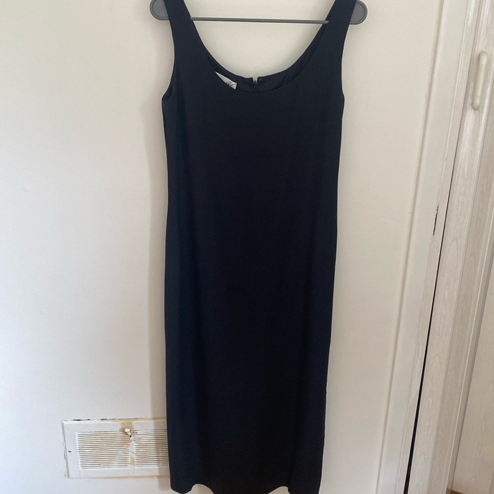 Black silk couture Scaasi dress size 6
